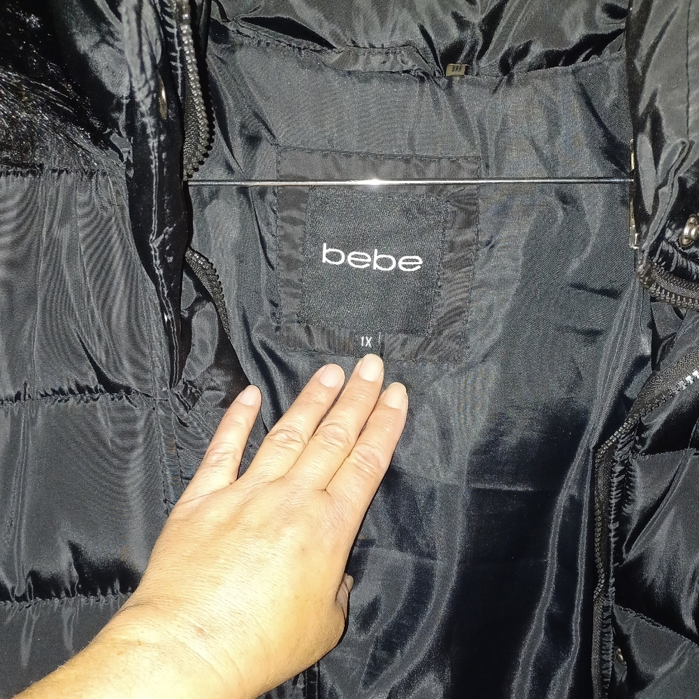 Bebe Black puffer coat